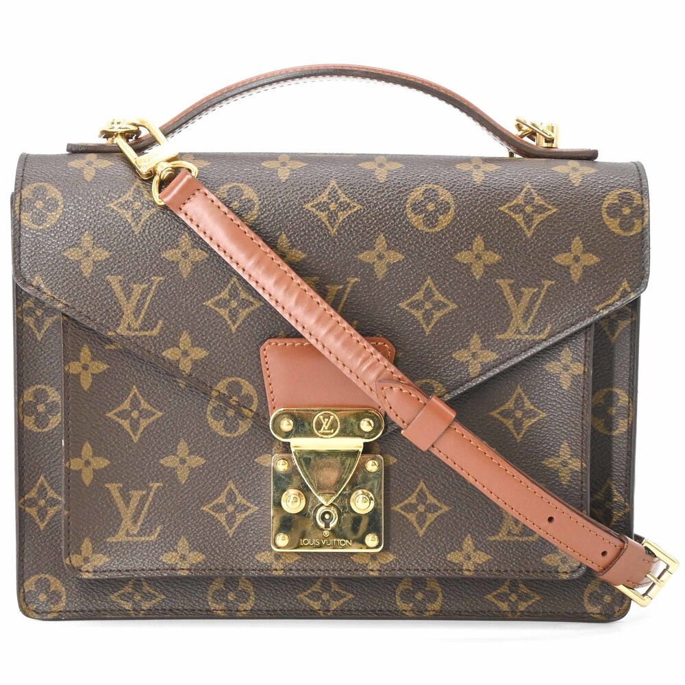 LOUIS VUITTON Authentic Brown Monogram Canvas Shoulder Bag